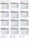 Kalender 2027 mit Ferien und Feiertagen Vallensbæk