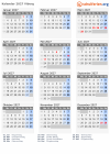 Kalender 2027 mit Ferien und Feiertagen Viborg