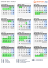 Kalender 2027 mit Ferien und Feiertagen Bremen