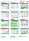 Kalender 2027 mit Ferien und Feiertagen Nordrhein-Westfalen