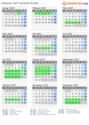 Kalender 2027 mit Ferien und Feiertagen Sachsen-Anhalt