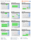 Kalender 2027 mit Ferien und Feiertagen Sachsen