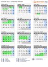 Kalender 2027 mit Ferien und Feiertagen Schleswig-Holstein