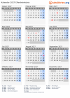 Kalender 2027 mit Ferien und Feiertagen Elfenbeinküste