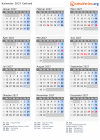 Kalender 2027 mit Ferien und Feiertagen Estland