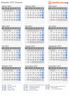 Kalender 2027 mit Ferien und Feiertagen Guyana