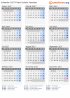 Kalender 2027 mit Ferien und Feiertagen Friaul-Julisch Venetien
