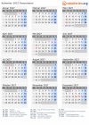 Kalender 2027 mit Ferien und Feiertagen Kasachstan