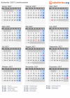 Kalender 2027 mit Ferien und Feiertagen Liechtenstein