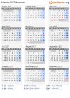 Kalender 2027 mit Ferien und Feiertagen Norwegen