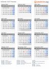 Kalender 2027 mit Ferien und Feiertagen Panama