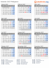 Kalender 2027 mit Ferien und Feiertagen Philippinen