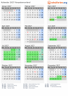 Kalender 2027 mit Ferien und Feiertagen Karpatenvorland