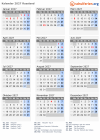Kalender 2027 mit Ferien und Feiertagen Russland