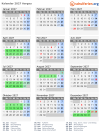 Kalender 2027 mit Ferien und Feiertagen Aargau