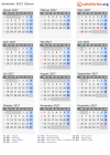 Kalender 2027 mit Ferien und Feiertagen Glarus