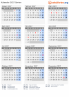 Kalender 2027 mit Ferien und Feiertagen Syrien