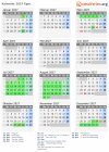Kalender 2027 mit Ferien und Feiertagen Eger