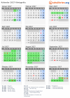Kalender 2027 mit Ferien und Feiertagen Königgrätz