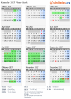 Kalender 2027 mit Ferien und Feiertagen Pilsen-Stadt