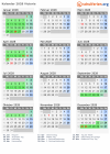 Kalender 2028 mit Ferien und Feiertagen Victoria