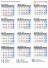 Kalender 2028 mit Ferien und Feiertagen Westaustralien