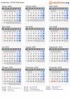Kalender 2028 mit Ferien und Feiertagen Bahamas