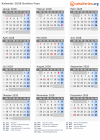 Kalender 2028 mit Ferien und Feiertagen Burkina Faso