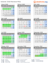 Kalender 2028 mit Ferien und Feiertagen Rheinland-Pfalz