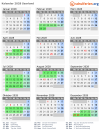 Kalender 2028 mit Ferien und Feiertagen Saarland