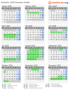 Kalender 2028 mit Ferien und Feiertagen Sachsen-Anhalt