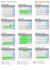Kalender 2028 mit Ferien und Feiertagen Sachsen