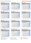 Kalender 2028 mit Ferien und Feiertagen Grönland