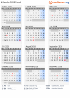 Kalender 2028 mit Ferien und Feiertagen Israel