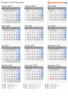 Kalender 2028 mit Ferien und Feiertagen Kalabrien