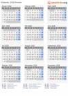 Kalender 2028 mit Ferien und Feiertagen Marken