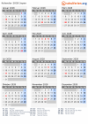 Kalender 2028 mit Ferien und Feiertagen Japan