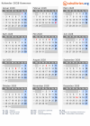 Kalender 2028 mit Ferien und Feiertagen Komoren