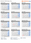 Kalender 2028 mit Ferien und Feiertagen Kongo, Rep.