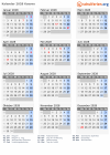 Kalender 2028 mit Ferien und Feiertagen Kosovo