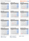 Kalender 2028 mit Ferien und Feiertagen Madagaskar