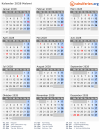 Kalender 2028 mit Ferien und Feiertagen Malawi