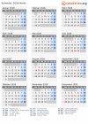 Kalender 2028 mit Ferien und Feiertagen Malta