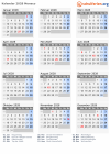 Kalender 2028 mit Ferien und Feiertagen Monaco