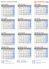Kalender 2028 mit Ferien und Feiertagen Mosambik