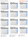 Kalender 2028 mit Ferien und Feiertagen Polen