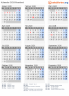 Kalender 2028 mit Ferien und Feiertagen Russland