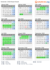 Kalender 2028 mit Ferien und Feiertagen Basel-Stadt