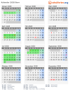 Kalender 2028 mit Ferien und Feiertagen Bern