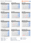 Kalender 2028 mit Ferien und Feiertagen Graubünden